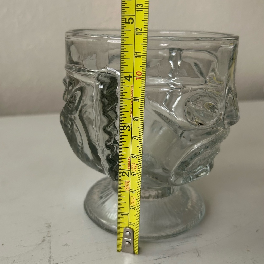 2 Clear Glass Tiki Mugs - Picture 7 of 8